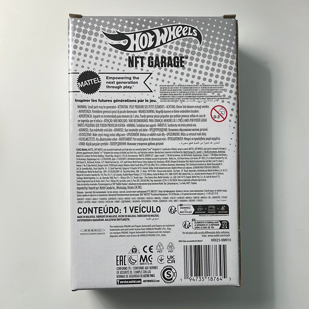 Hot Wheels NFT Garage Series 5 ‘17 Pagani Huayra Roadster Yellow (Limited to 3000 Units)