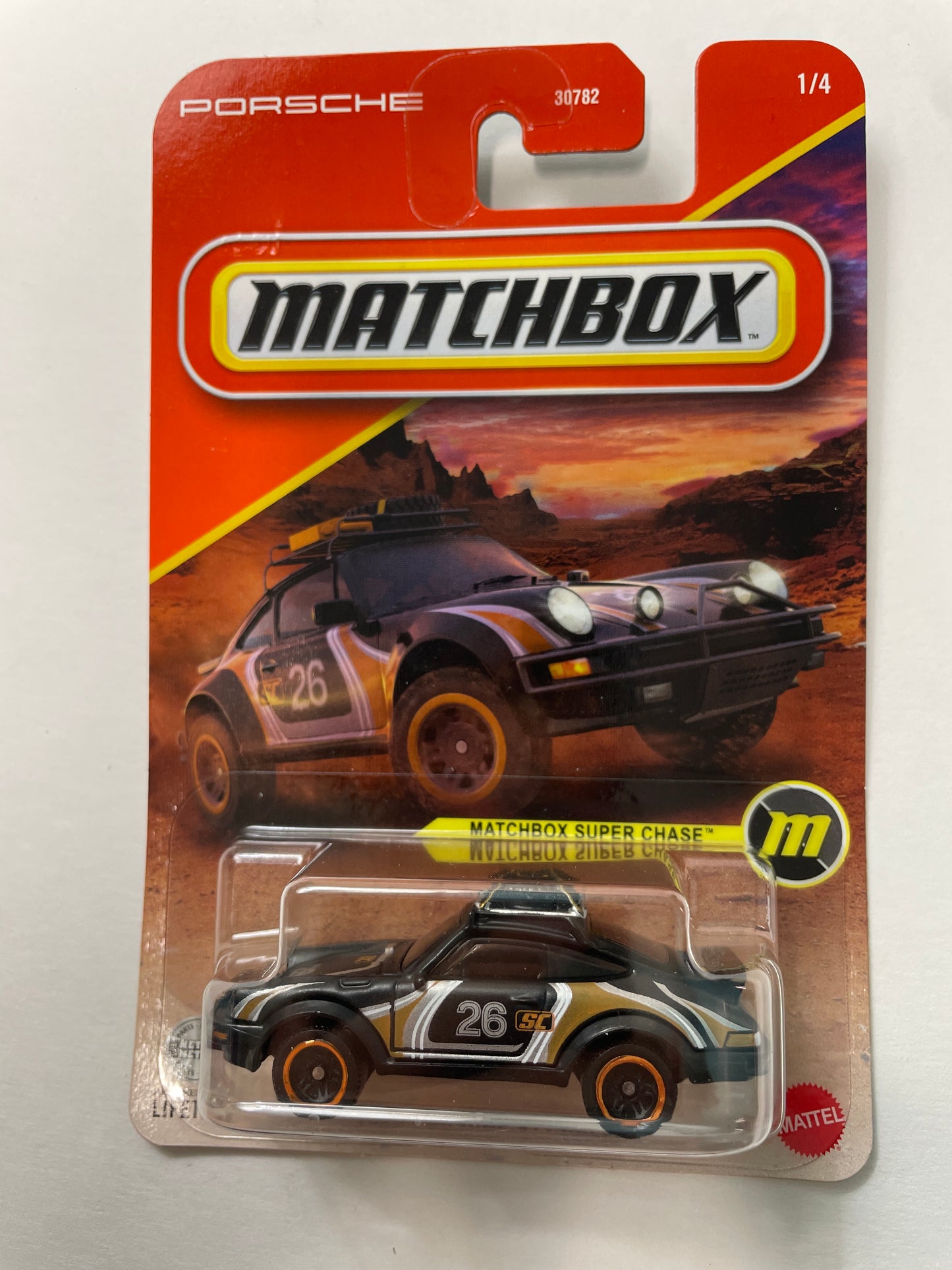 Matchbox 1/64 Super Chase 1985 Porsche 911 Rally Black #26