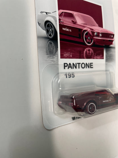 Hot Wheels 1/64 Silver Series Pantone 195 '69 Ford Mustang Boss 302 Red - JKY48