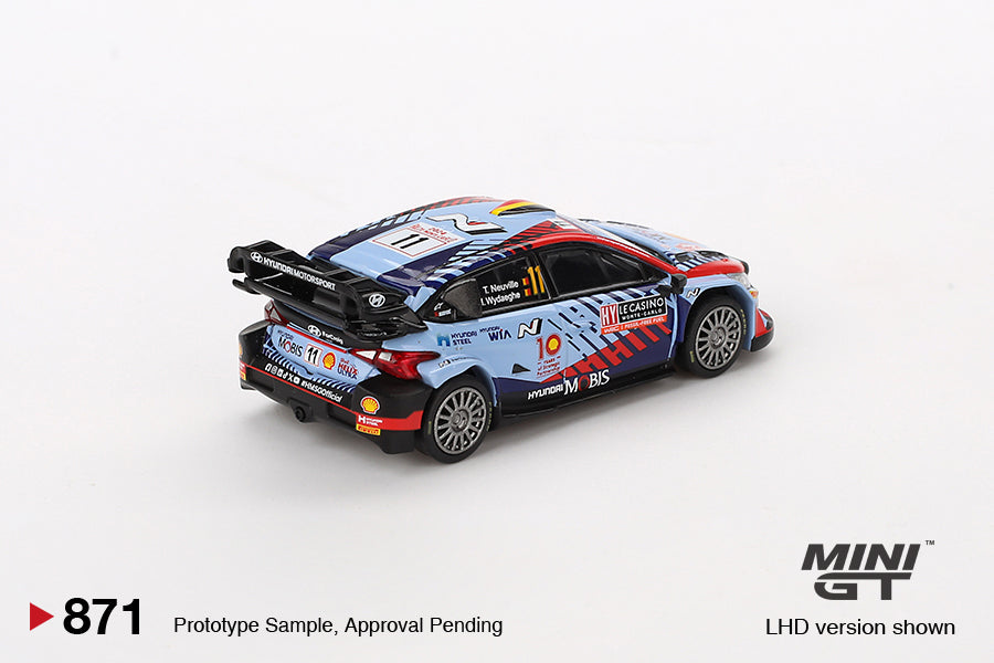 Mini GT 1/64 Hyundai i20 N Rally1 Hybrid #11 2024 Rallye Monte-Carlo Winner Blue