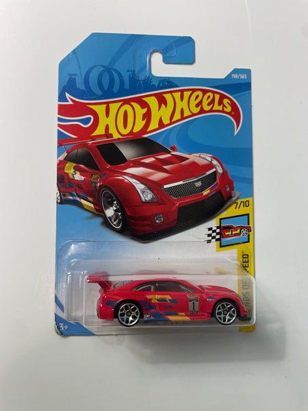 Hot Wheels 1/64 ‘16 Cadillac ATS-V R Red - Damaged Card