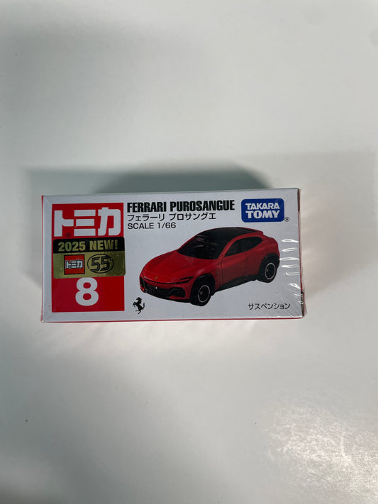 Tomica 1/66 #8 Ferrari Purosangue Red - 91741