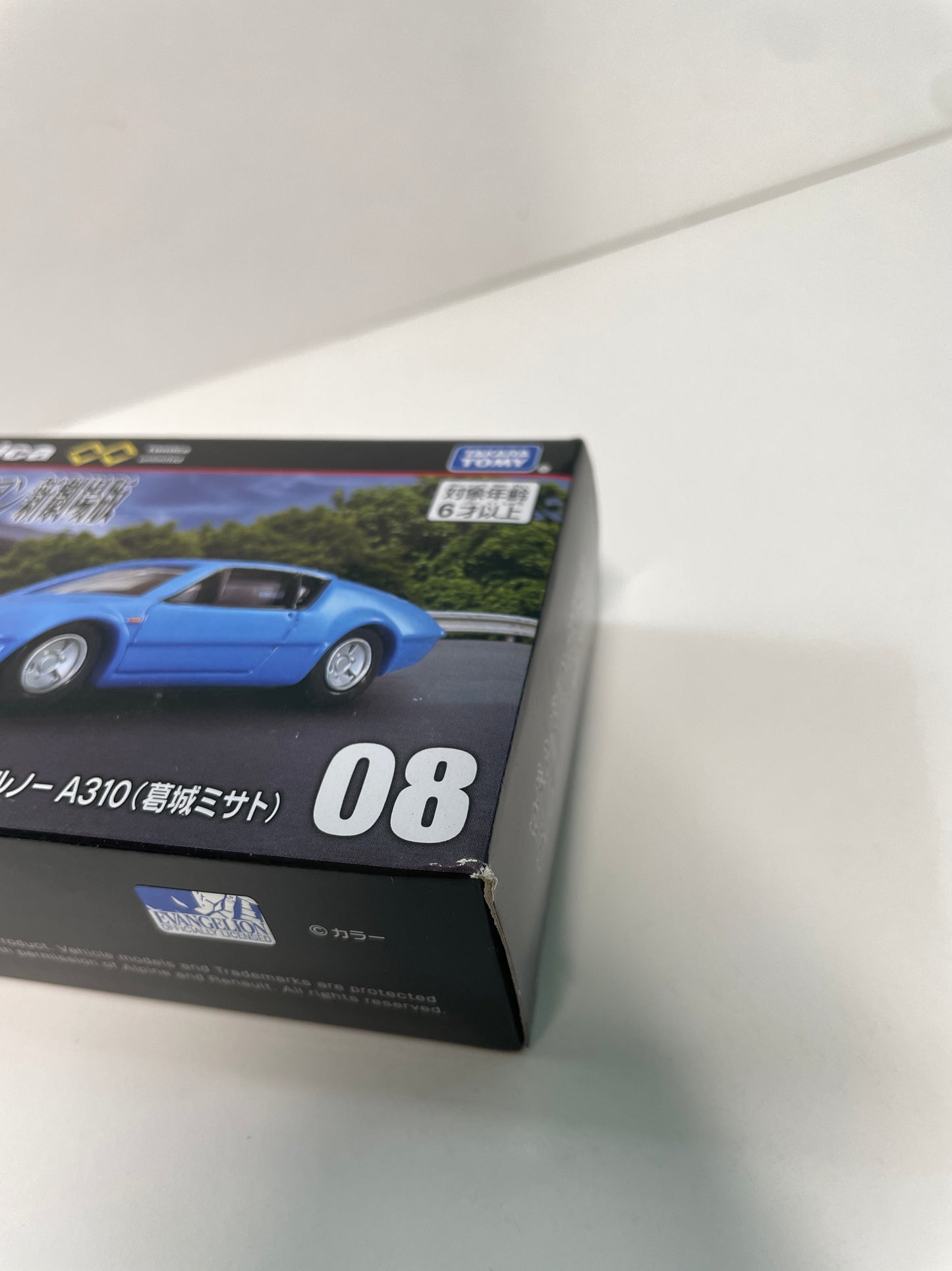 Tomica Premium Unlimited 1/64 #08 Evangelion: New Theatrical Edition Alpine Renault A310 (Katsuragi Misato) Blue 93621 - Damaged Box