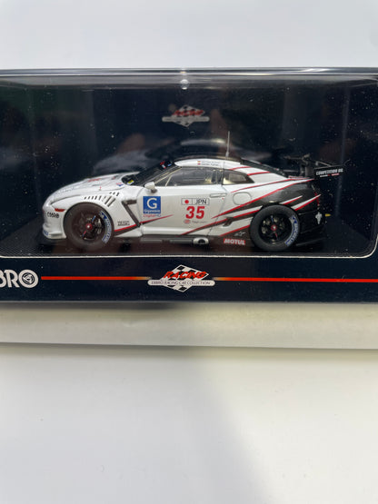 Ebbro 1/43 Nissan GT-R GT1 2009 Silverstone n35 White