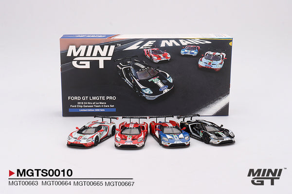 Mini GT 1/64 Ford GT LMGTE PRO 2019 24 Hrs of Le Mans Ford Chip Ganassi Team 4 Cars Set