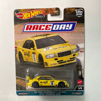 Hot Wheels 1/64 Car Culture Race Day ‘94 AMG- Mercedes C-Class DTM Touring Car Yellow