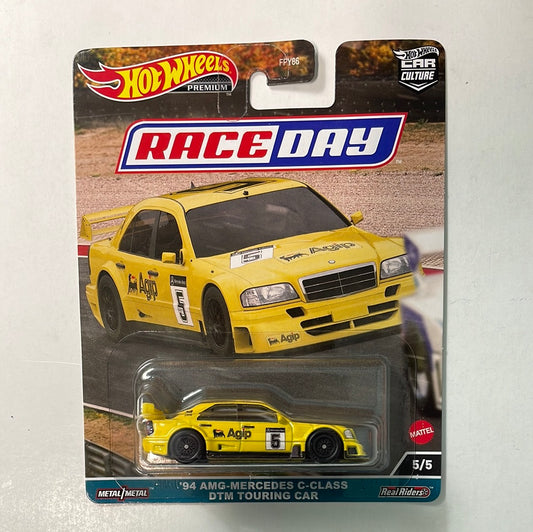 Hot Wheels 1/64 Car Culture Race Day ‘94 AMG- Mercedes C-Class DTM Touring Car Yellow