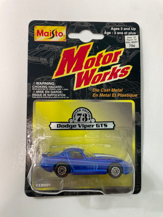 Maisto 1/64 Motor Works Dodge Viper GTS Blue - Damaged Box