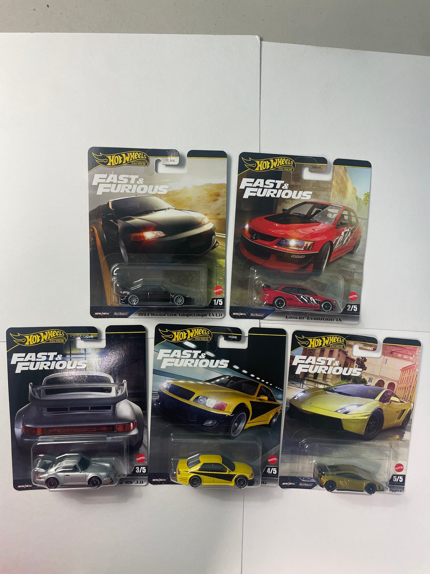 Hot Wheels 1/64 Fast & Furious 2025 Mix M (HNW46-956M) Set of 5