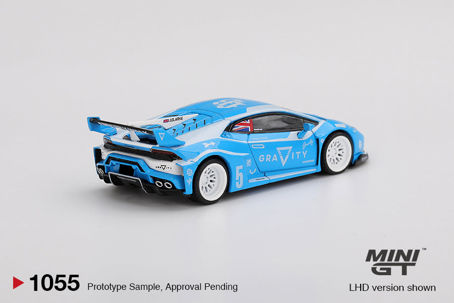 Mini GT 1/64 LB★WORKS Lamborghini Huracán GT GRAVITY Blue - MGT01055
