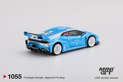 Mini GT 1/64 LB★WORKS Lamborghini Huracán GT GRAVITY Blue - MGT01055