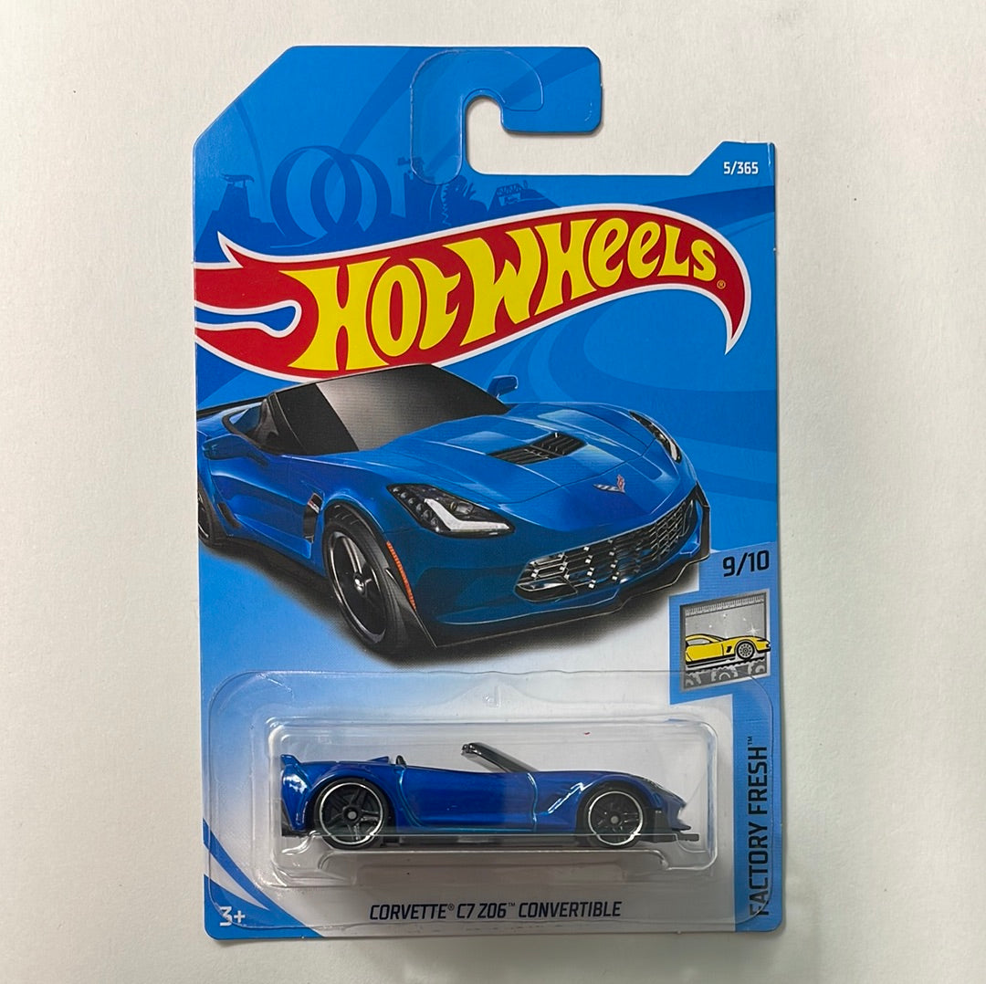 Hot Wheels 1/64 Chevrolet Corvette C7 Z06 Convertible Blue