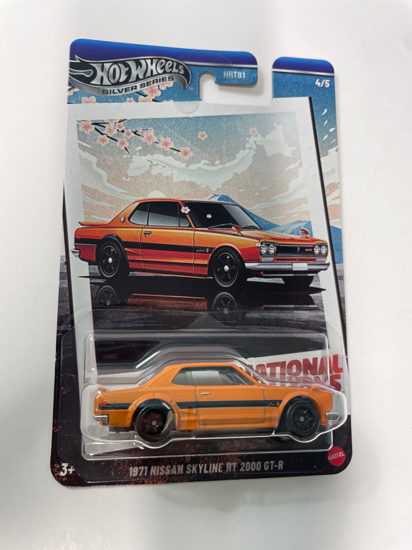 Hot Wheels 1/64 Silver Series National Icons 1971 Nissan Skyline HT 2000 GT-R Orange