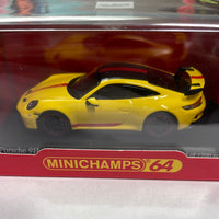 Minichamps 1/64 Porsche 911 (992) GT3 Racing Yellow