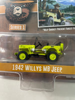 Greenlight 1/64 Smokey Bear 1942 Willys MB Jeep Green