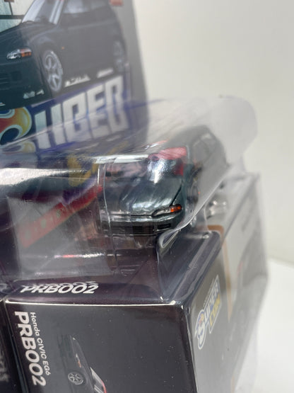Pop Race 1/64 Honda Civic EG6 Supercon 2026 Edition Dark Grey - PRB002