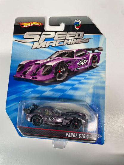 Hot Wheels 1/64 Speed Machines Panoz GTR-1 Purple - Damaged Box