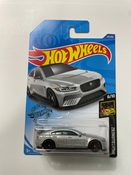 Hot Wheels 1/64 Jaguar XE SV Project 8 Silver - Damaged Card