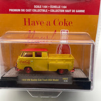* Chase* M2 Machines 1/64 Coca-Cola 1959 VW Double Cab Truck USA Model Red & Yellow - Damaged Box