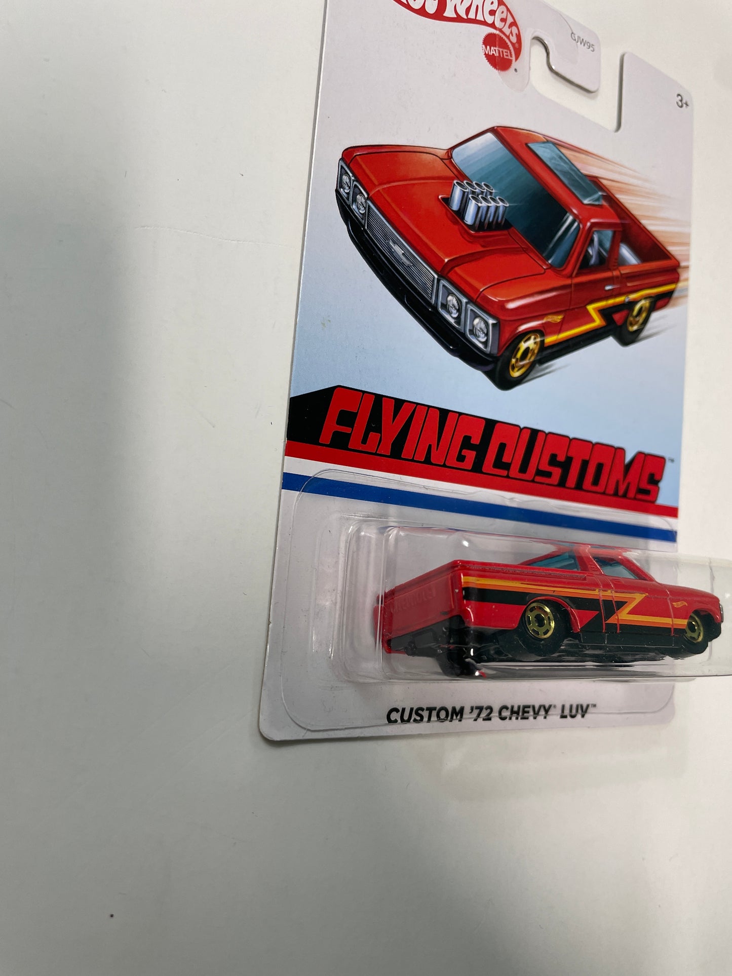 Hot Wheels 1/64 Flying Customs ‘72 Chevy Luv Red - Damaged Box