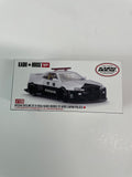 *Chase* Mini GT x Kaido House 1/64 Nissan Skyline GT-R (R34) Kaido Works V2 Aero (Japan Police) Black & White