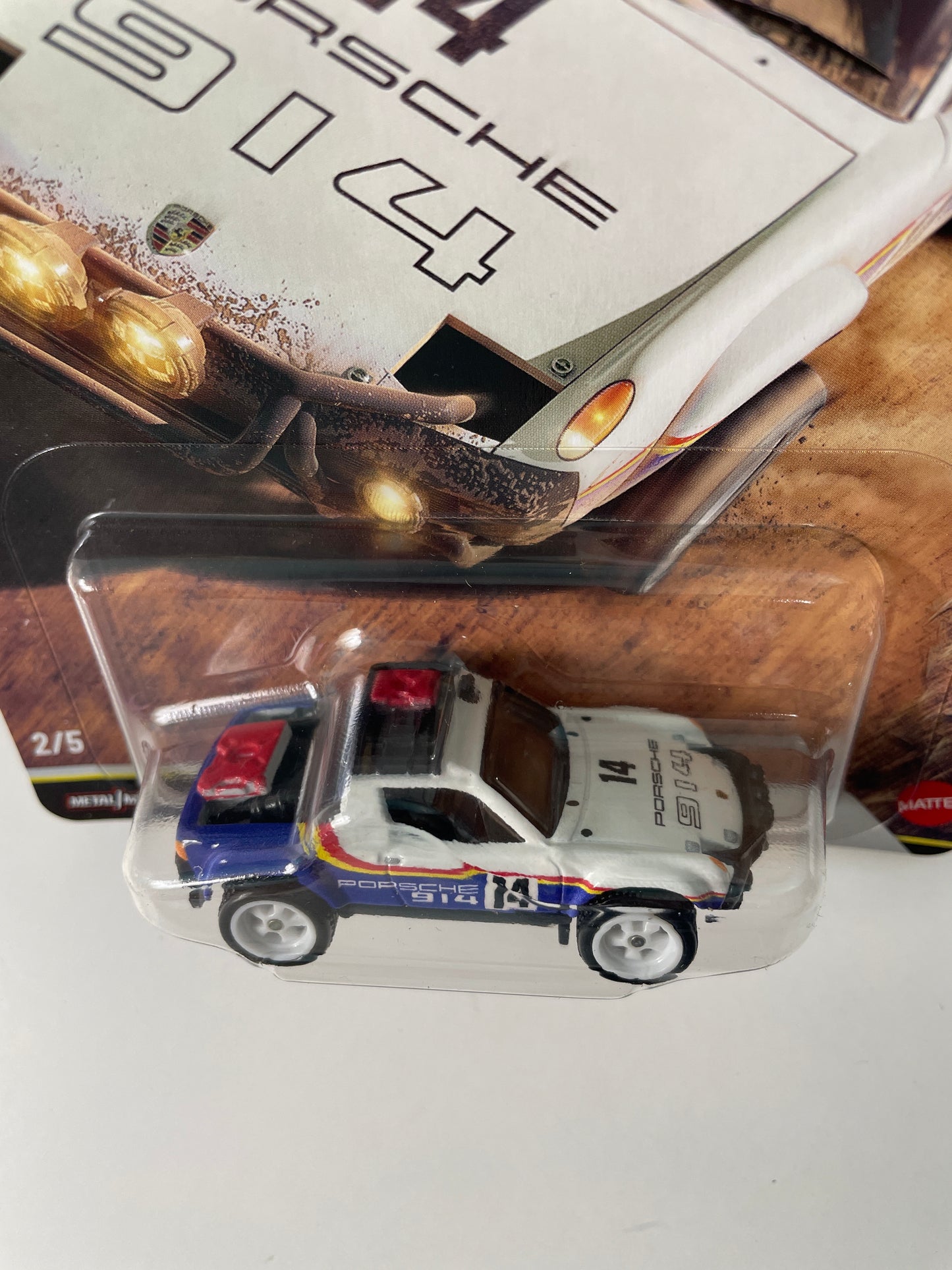 Hot Wheels 1/64 Car Culture Thrill Climbers Porsche 914 Safari White & Blue - JKF22