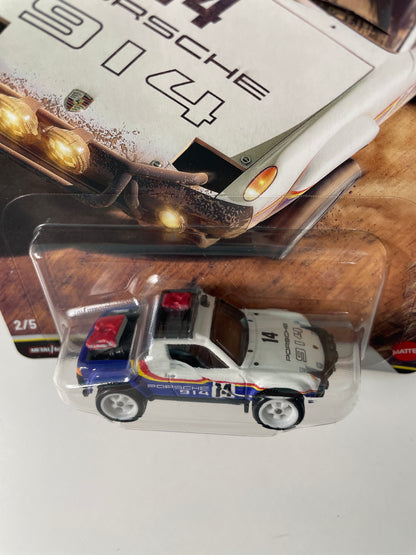 Hot Wheels 1/64 Car Culture Thrill Climbers Porsche 914 Safari White & Blue - JKF22