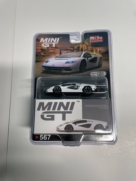 Mini GT 1/64 Mijo Exclusives Lamborghini Countach LPI 800-4 Bianco Siderale White