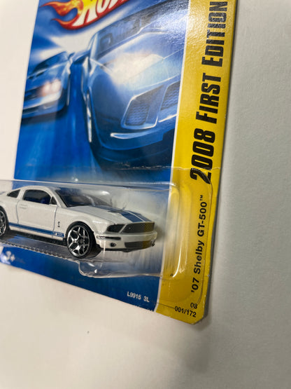 Hot Wheels 1/64 ‘07 Shelby GT-500 White - Damaged Box