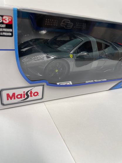 Maisto 1/18 Ferrari 458 Speciale Dark Grey