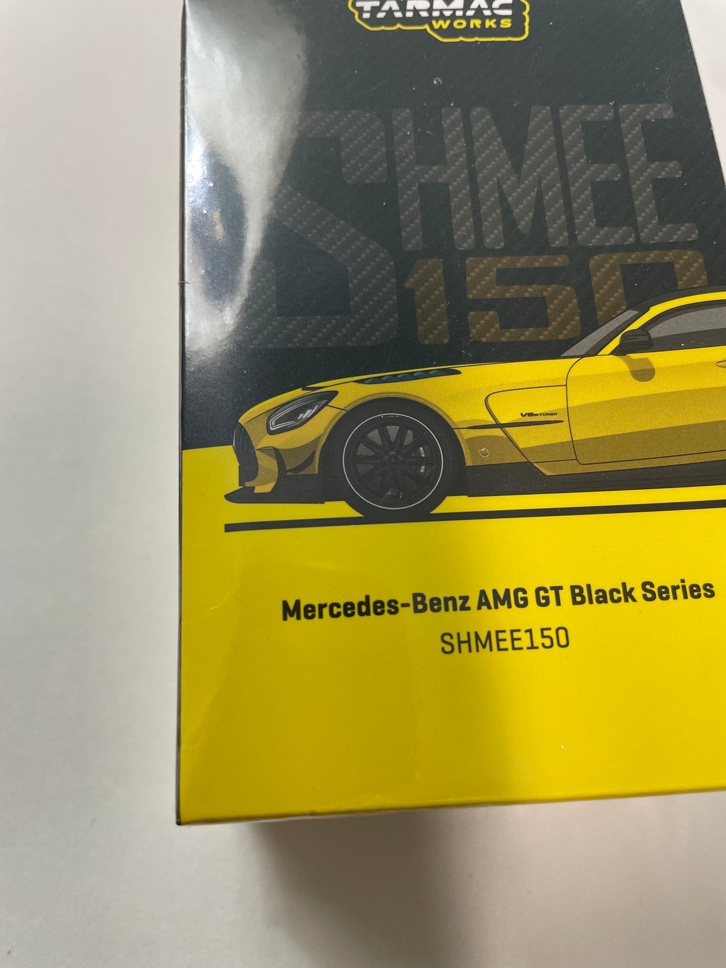 Tarmac Works 1/64 Mercedes-Benz AMG GT Black Series - SHMEE150 - GLOBAL64 Yellow - T64G-042-SHMEE - Damaged Box