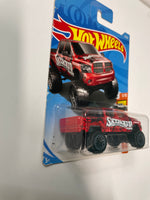 Hot Wheels 1/64 Ram 1500 Red & Black - Damaged Card