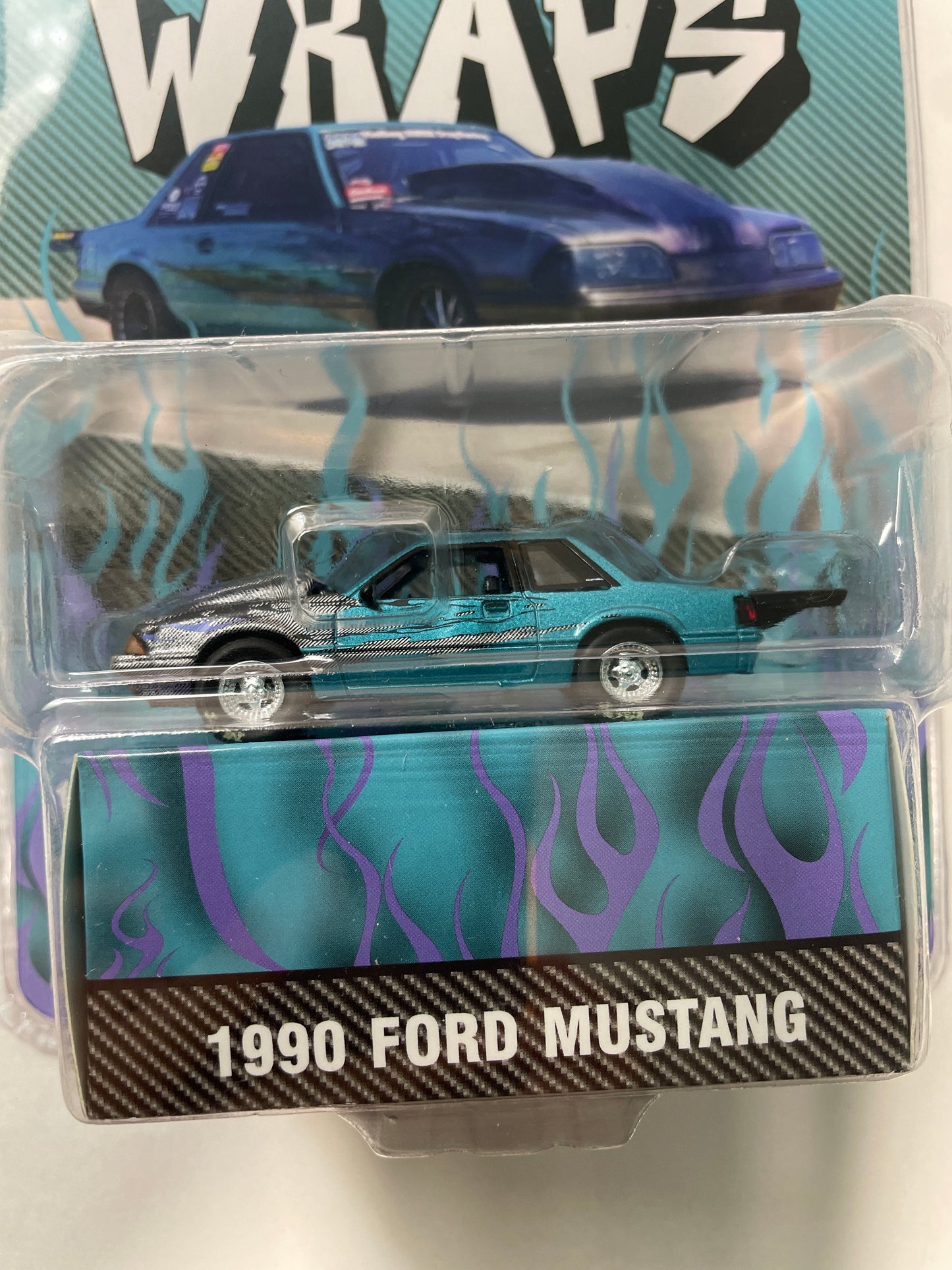 Greenlight 1/64 1990 Ford Mustang Blue - 51550