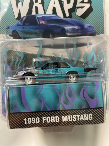 Greenlight 1/64 1990 Ford Mustang Blue - 51550