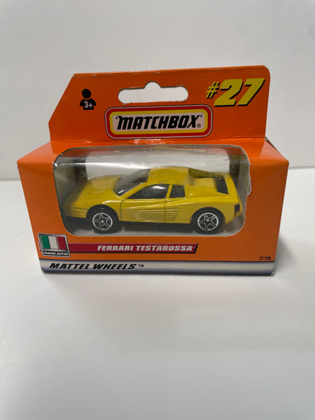 Matchbox 1/64 German Box Ferrari Testarossa Yellow - Damaged Box