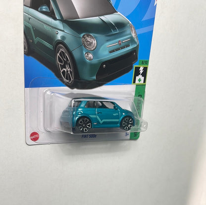 Hot Wheels 1/64 Fiat 500e Teal