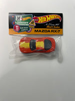 Hot Wheels 1/64 2024 Los Angeles California Convention Mazda RX-7 Dinner Baggie Car Orange