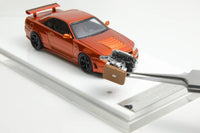 Motorhelix 1/64 Nissan Skyline GTR (R34) Nismo Customized Orange