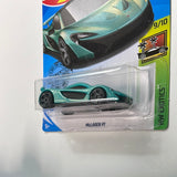 Hot Wheels 1/64 McLaren P1 Teal - Damaged Card