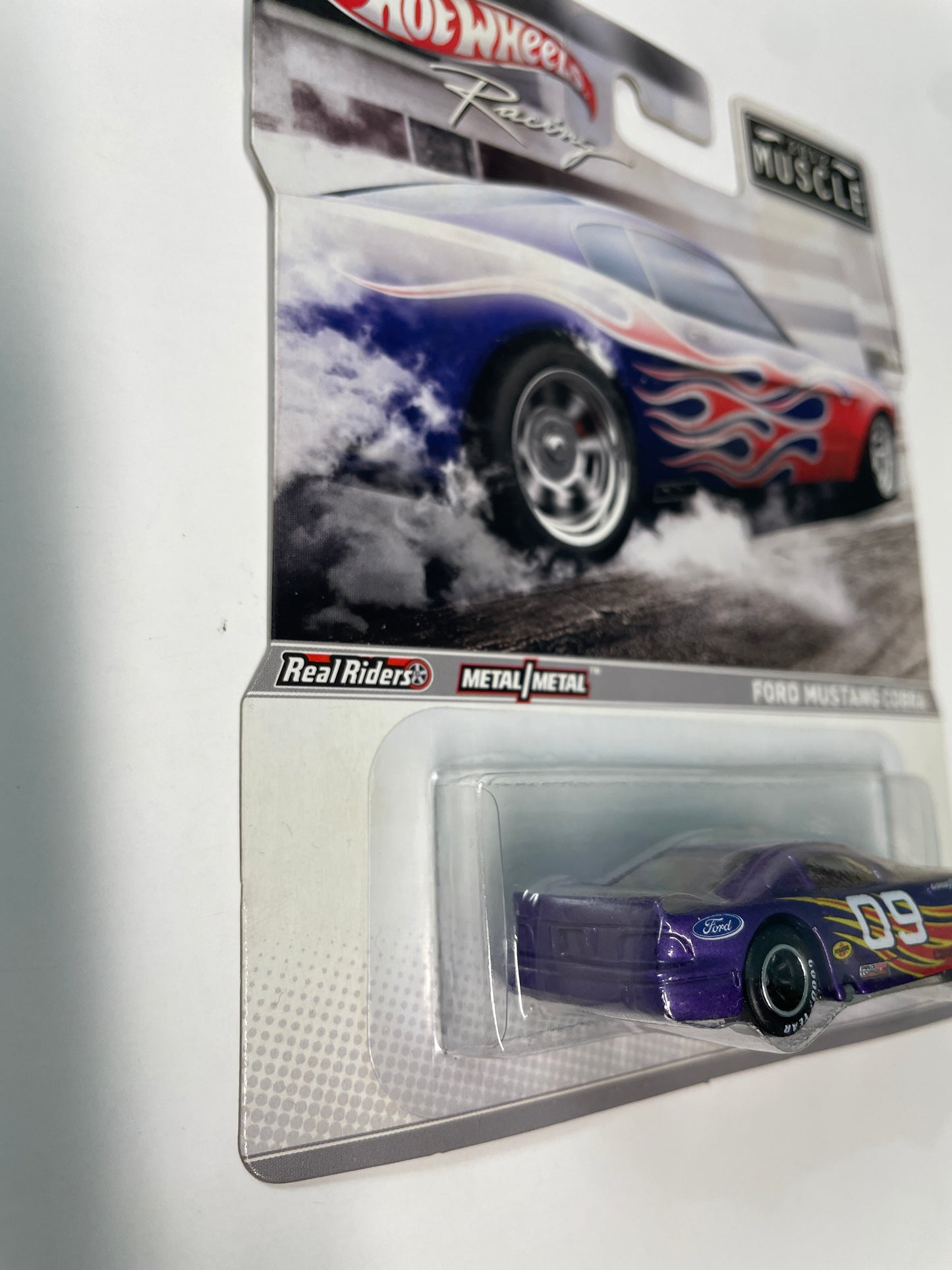 Hot Wheels 1/64 Racing Ford Mustang Cobra Purple - Damaged Box