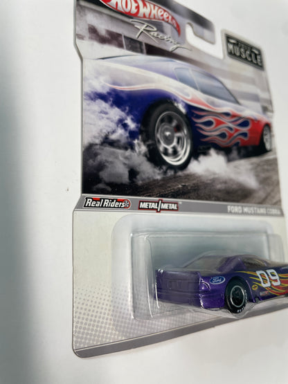 Hot Wheels 1/64 Racing Ford Mustang Cobra Purple - Damaged Box