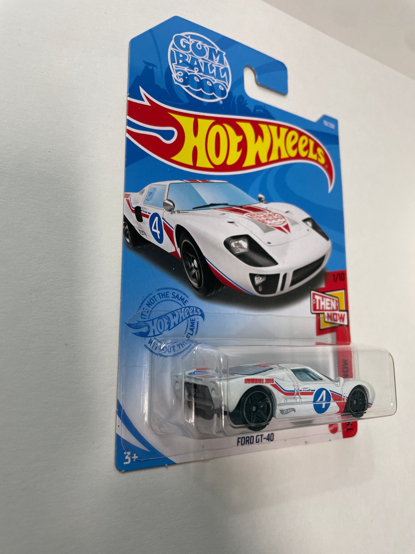 Hot Wheels 1/64 Ford GT-40 Gumball 3000 White - Damaged Box