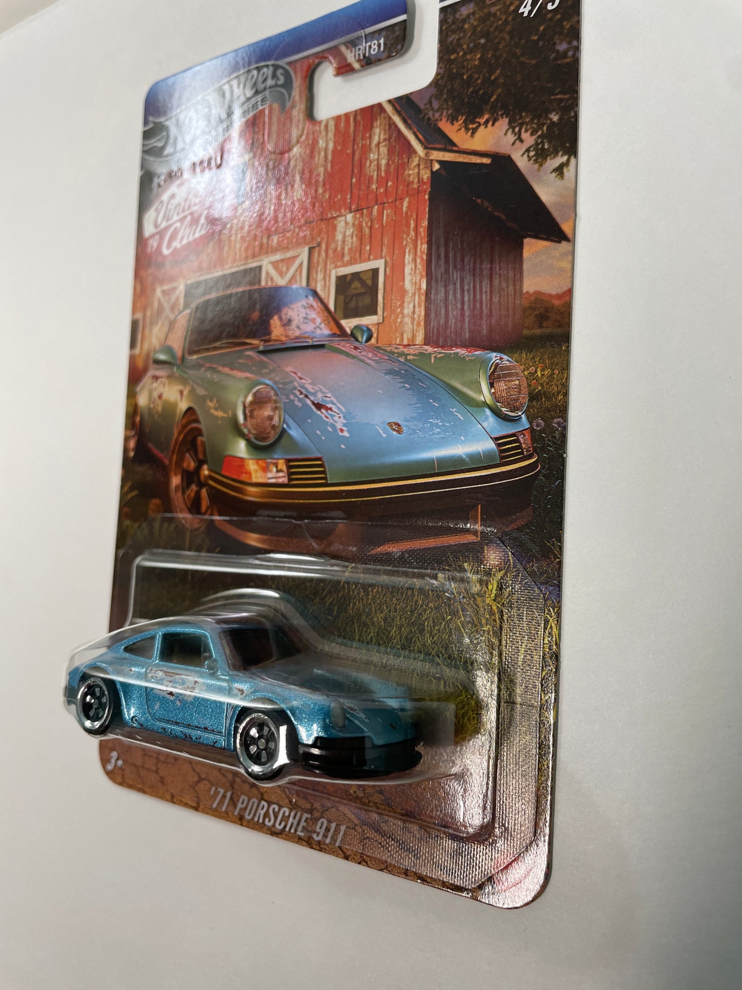 Hot Wheels 1/64 Silver Series Vintage 1968 Club '71 Porsche 911 Blue - JKY34