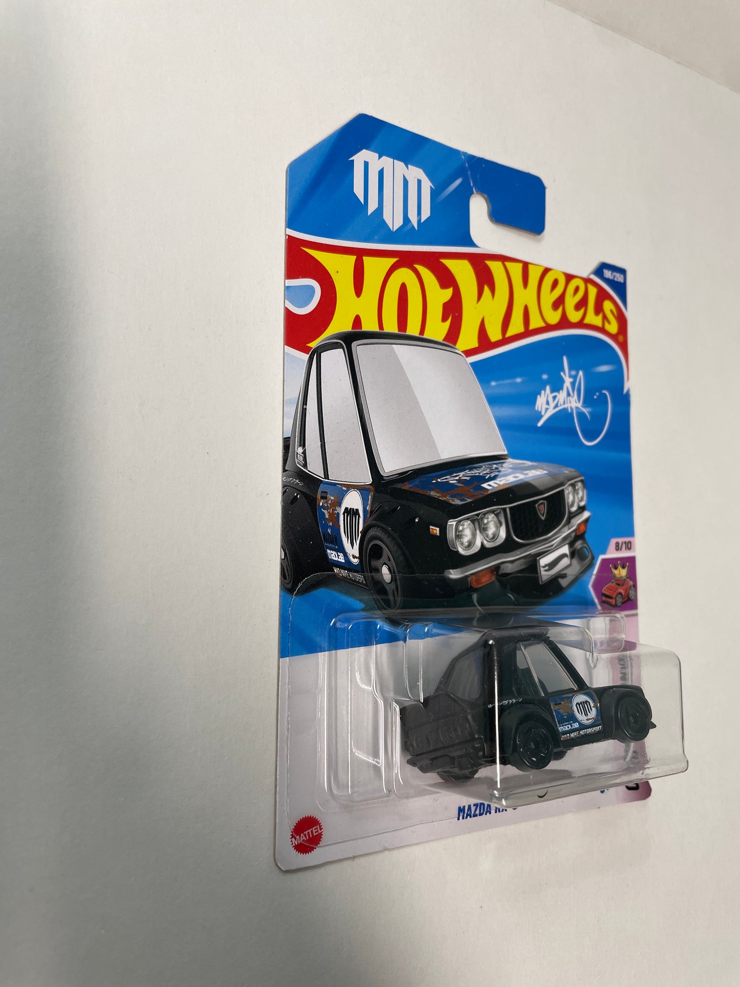Hot Wheels 1/64 Mazda RX-3 Black - Damaged Box
