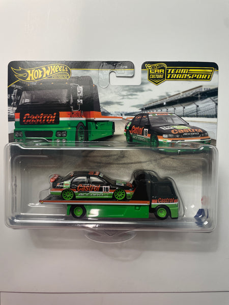 Hot Wheels 1/64 Car Culture Team Transport ‘96 Honda Accord w/ Fleet Street Green & Black