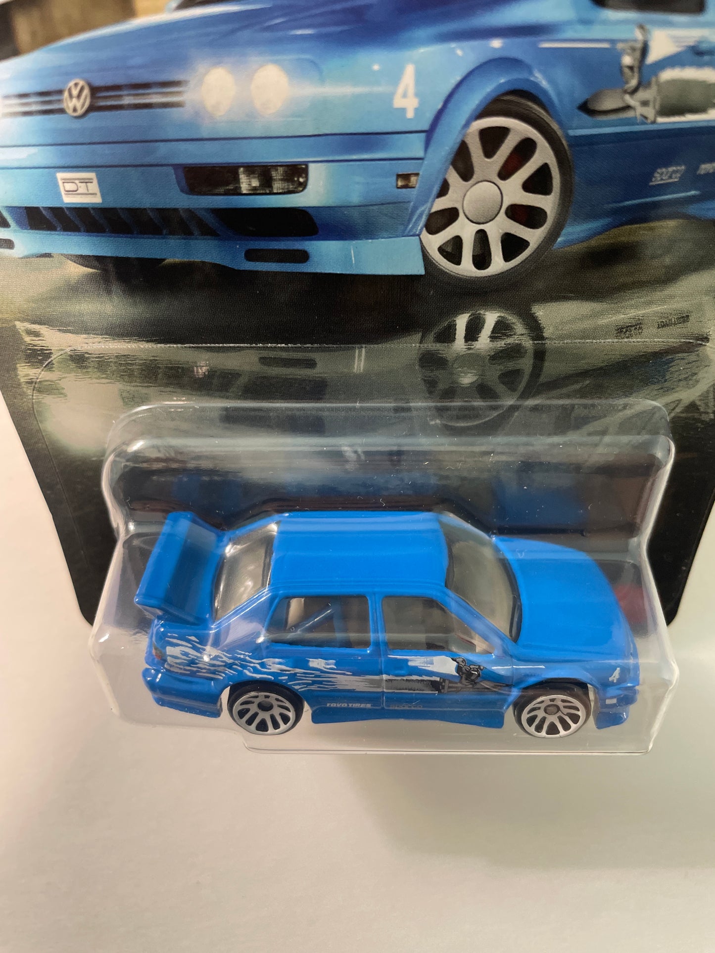 Hot Wheels 1/64 Silver Series Graphic Remix Fast & Furious Volkswagen Jetta MK3 Blue - JBY46