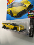 Hot Wheels 1/64 Pagani Zonda R Yellow - Damaged Card