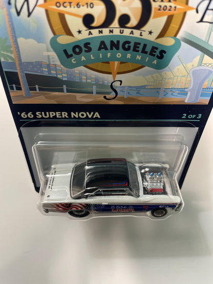 Hot Wheels 1/64 35th Annual Collectors Convention Los Angeles ‘66 Chevy Super Nova White