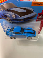 Hot Wheels 1/64 Nissan Fairlady Z Short Card Blue & Black - Damaged Card