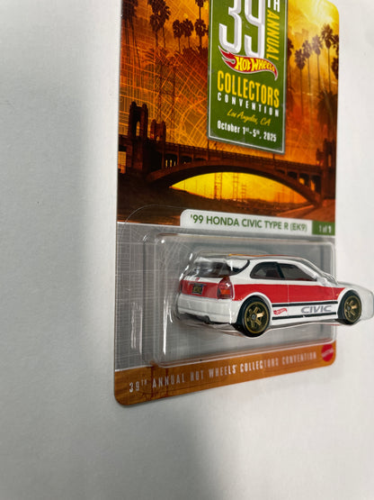 Hot Wheels 1/64 2025 39th Annual Collectors Convention Los Angeles ‘99 Honda Civic Type R (EK9) White